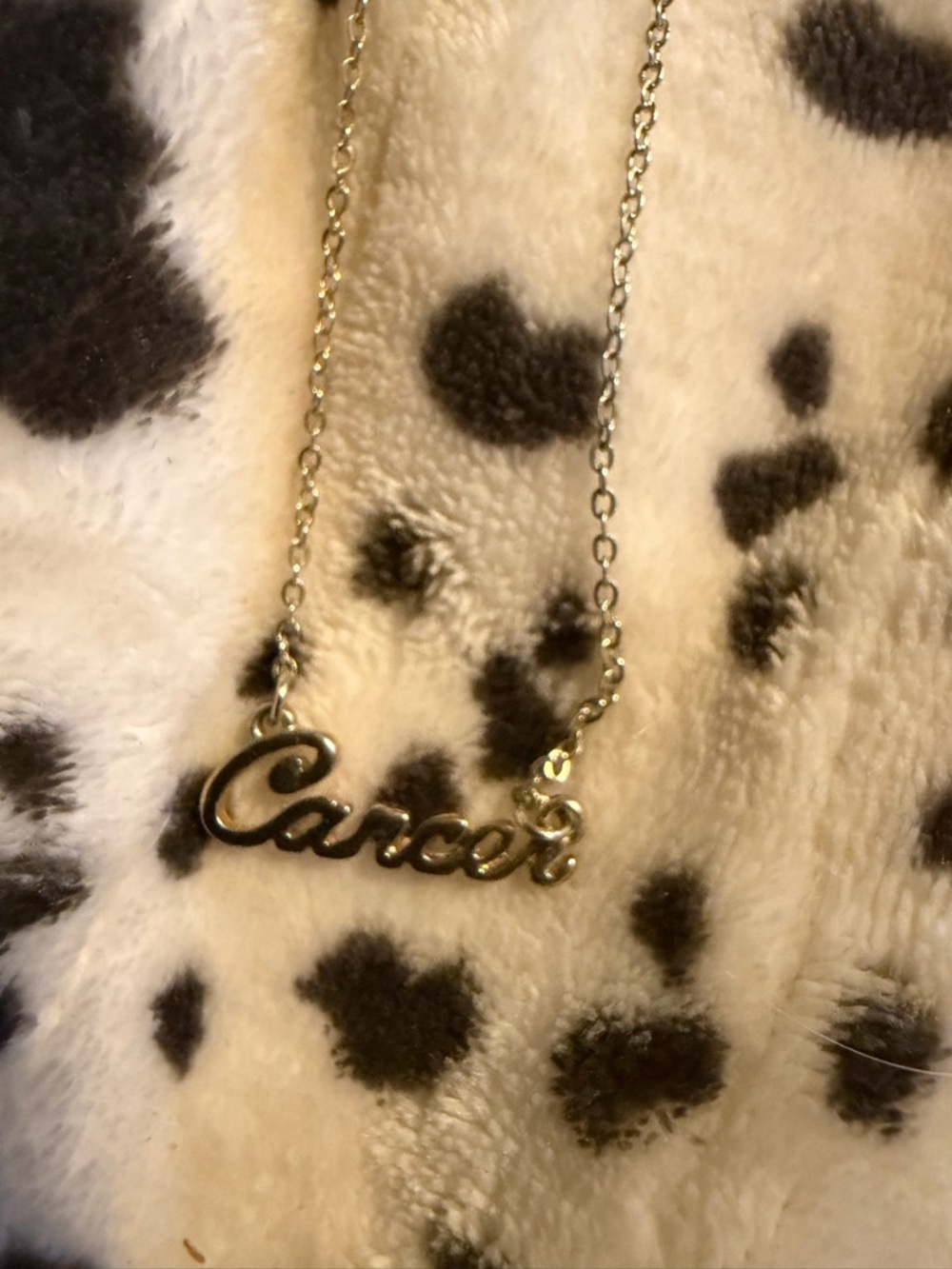 Gold Nameplate Necklace "Cancer" - Picture 2 of 2